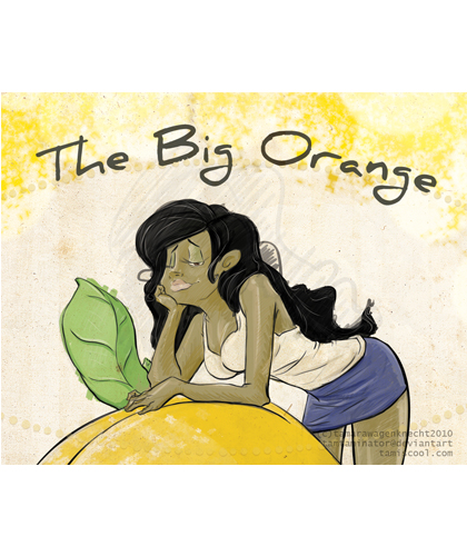 The Big Orange|2010|Photoshop + Cintiq|Made for the Sunshine Show, hosted by Bear and Bird.  The theme was sunny Florida!